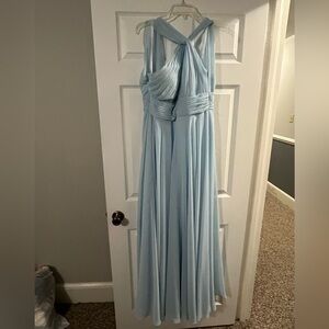 Azazie Light Blue Maxi Dress
